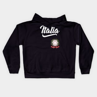 Italia Italy Italian Family Heritage Italiano Coat Of Arms Kids Hoodie